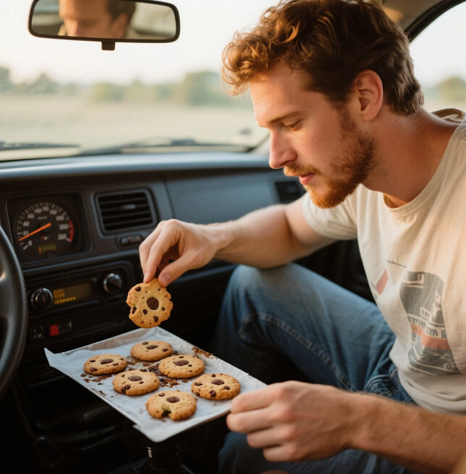 Man Tries to Bake Cookies on Car Dashboard, Accidentally Invents New Dessert