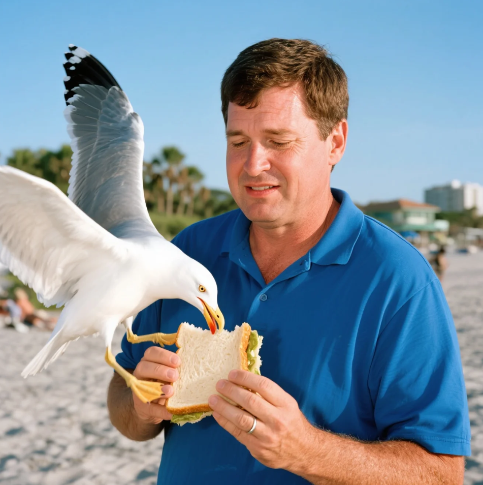 Florida Man Claims Seagull Stole His Sandwich, Sues the Bird for Emotional Damage
