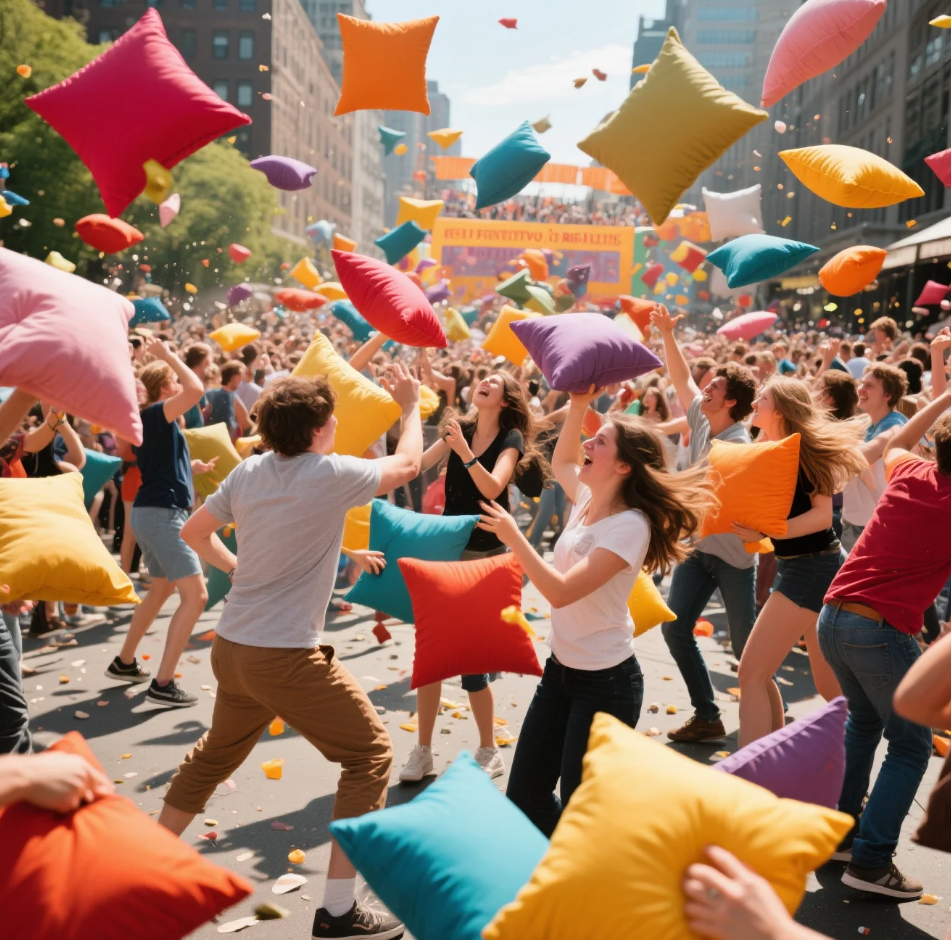 Pillow Fight Festivals Are Real – And Other Bizarre Public Celebrations